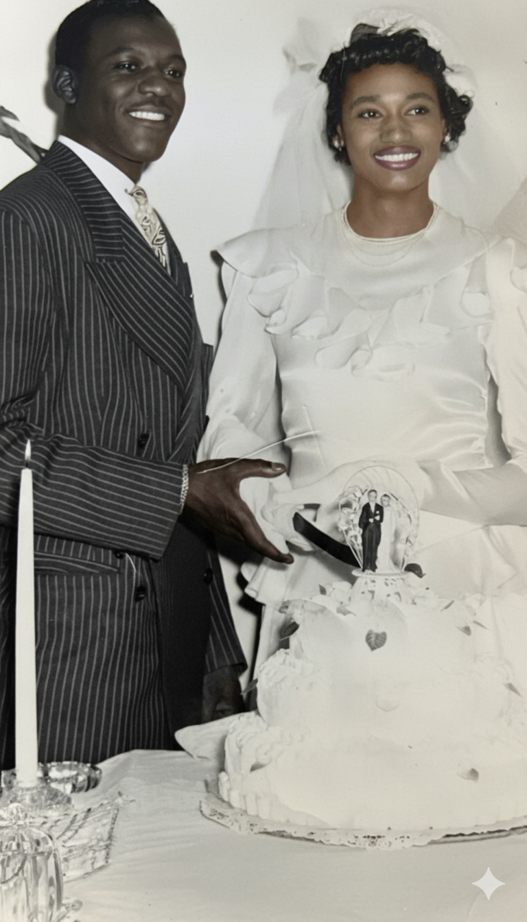 After enhancement - beautifully restored photo